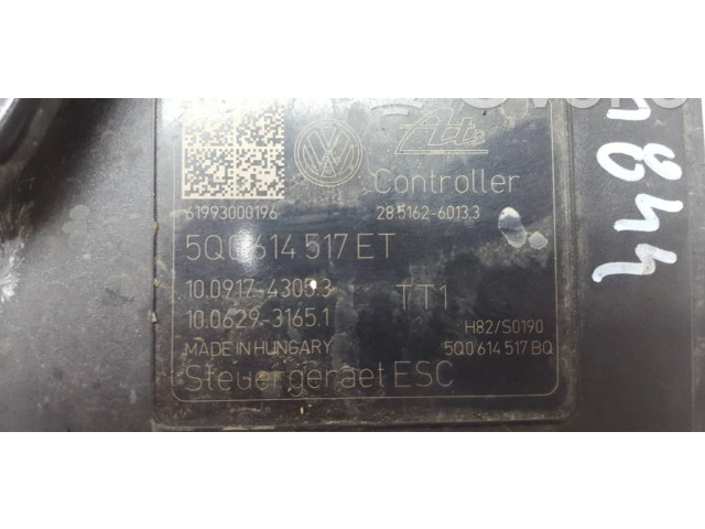 Блок АБС 5Q0614517ET Skoda Octavia Mk3 (5E) 2013 - 2019 года