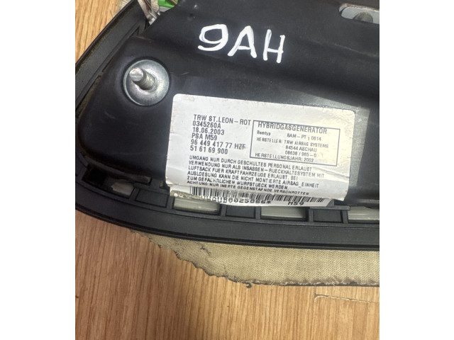 Подушка безопасности в сиденье 0345260A, 9644941777 Citroen Berlingo