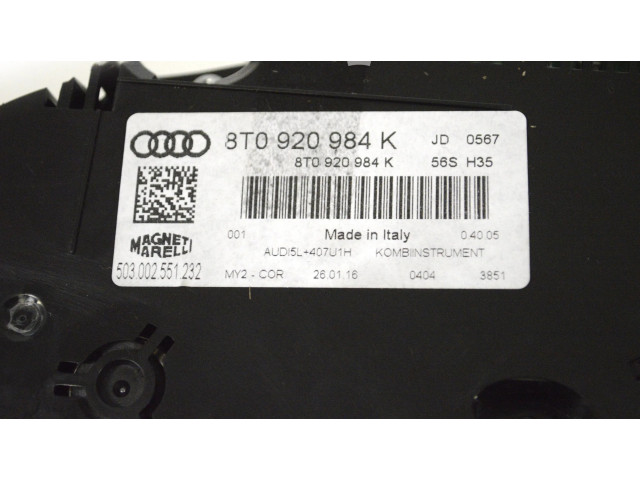 Přístrojová deska Audi A5 2016 8T0920984K