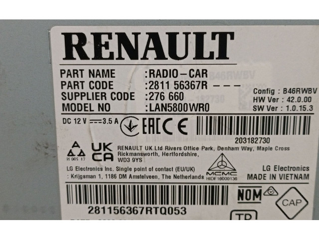 Дисплей    281156367R, 281156367R   Dacia Duster II