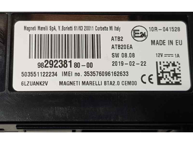 Блок управления 9829238180 Citroen C3 Aircross