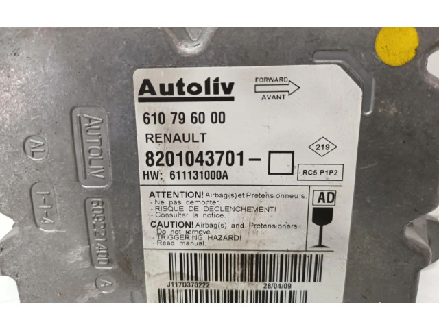 Блок подушек безопасности 8201043701, 8201043701   Renault Clio I
