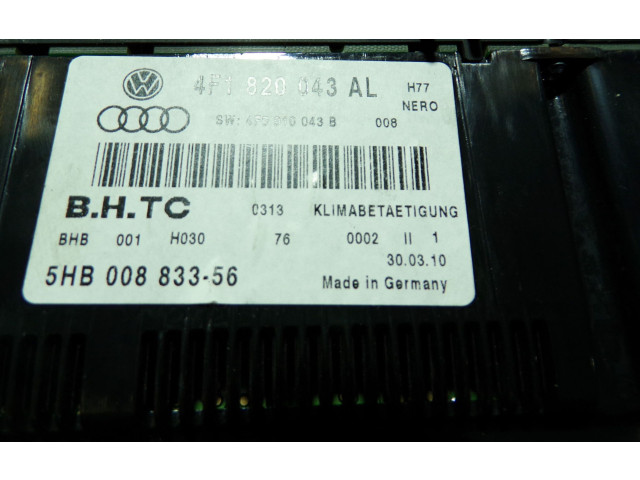 Блок управления климат-контролем 4F1820043AL, 4F0910043B   Audi A6 S6 C6 4F