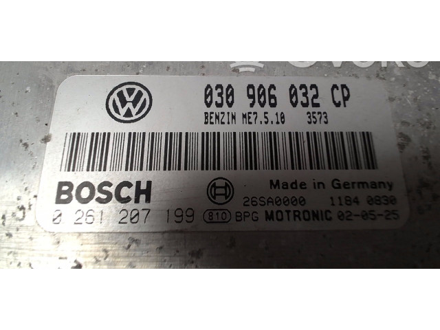 Блок управления двигателя 030906032CP, 0261207199 Volkswagen Lupo