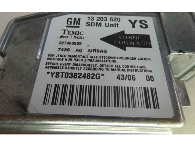 Блок подушек безопасности 13203620 Opel Meriva A