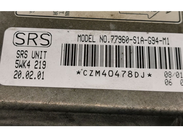 Блок подушек безопасности 77960S1A, 5WK4219 Honda Accord