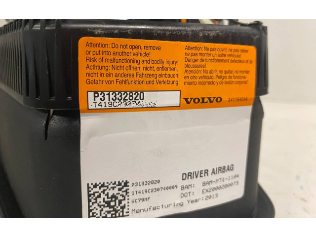 Подушка безопасности водителя P31332820, 34116424A   Volvo S80