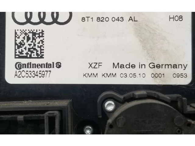 Блок управления климат-контролем 8T1820043L, A2C53345977   Audi Q5 SQ5