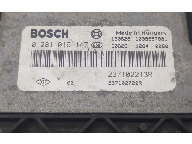 Блок управления двигателем Блок управления 237102213R, 0281019147 Dacia Dokker