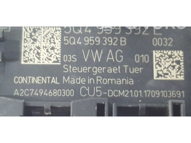 Блок комфорта 5Q4959392E, 5Q4959392B Skoda Octavia Mk3 (5E)