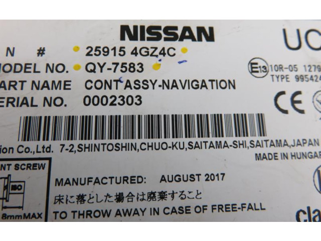 Блок управления QY7583, 259154GZ4C Infiniti Q30