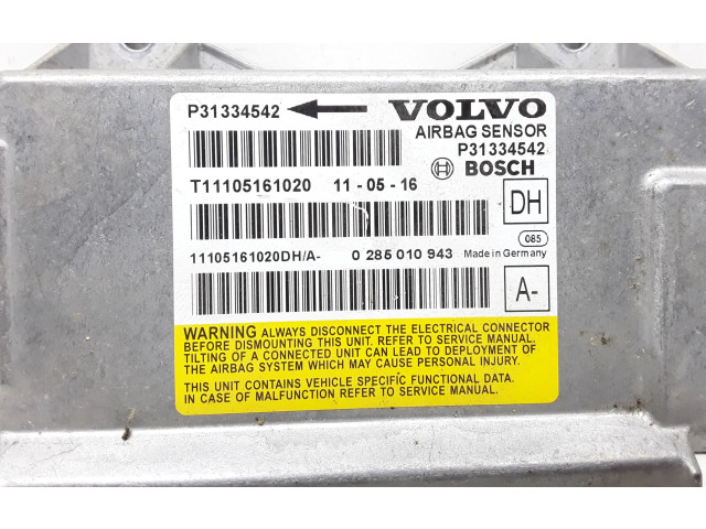 Блок управления надувных подушек P31334542 Volvo S60