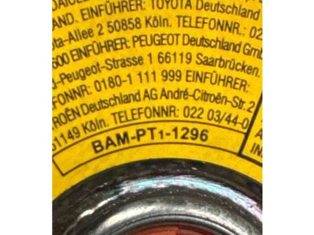 Подушка безопасности двери BAMPT11296, BAMPT11296 Peugeot 107