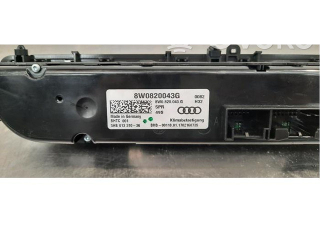 Блок управления климат-контролем 8W0820043G   Audi A5