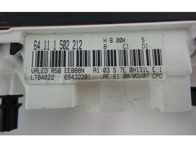 Блок управления климат-контролем 64111502212, 64111502212   Mini One  Cooper Cabrio R52