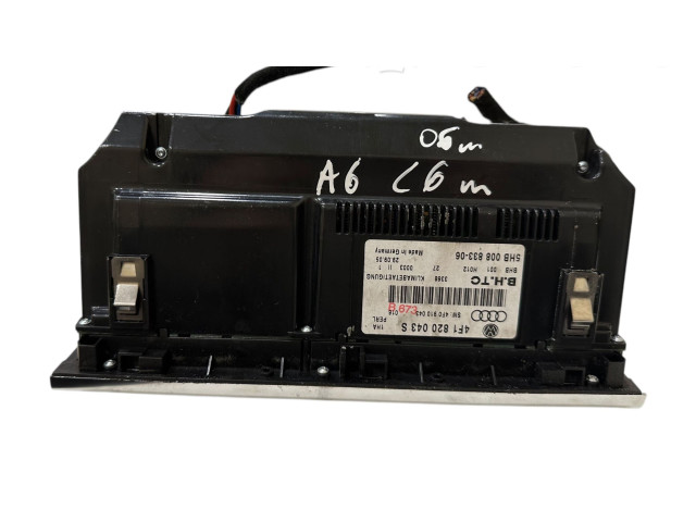 Блок управления климат-контролем 4F1820043S, 4F0910043   Audi A6 S6 C6 4F