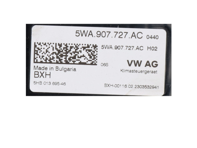 Блок управления климат-контролем 5WA907727AC Volkswagen Caddy