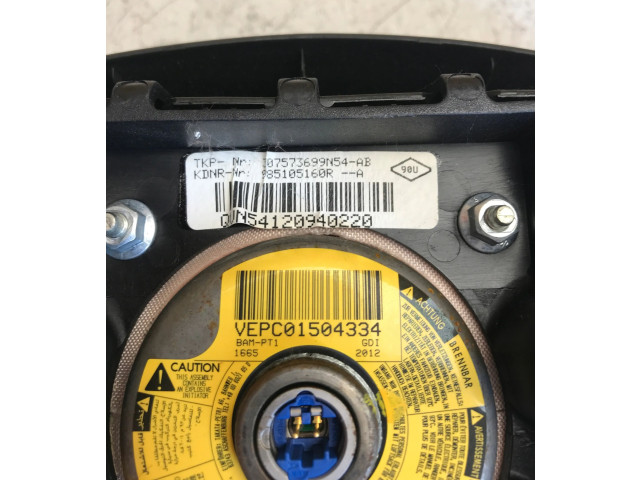 Подушка безопасности водителя 985701142R Dacia Lodgy