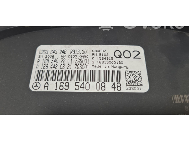 Панель приборов A1695400848, 640940 Mercedes-Benz A W169