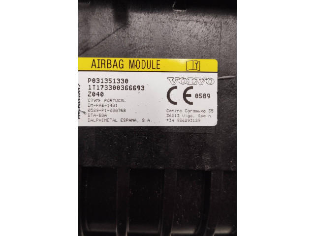 Подушка безопасности пассажира 31351330, 031351330   Volvo XC90