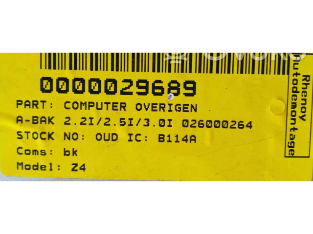 Комплект блоков управления 0260002642, 0260002642   BMW Z4 E85 E86