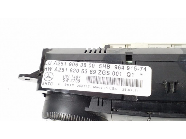 Блок управления климат-контролем A2519063800   Mercedes-Benz GL X164