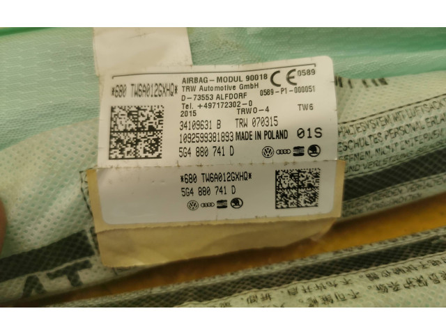 Боковая подушка безопасности 5G4880741D Volkswagen Golf VII