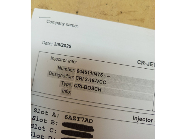 Vstřikovač 0445110475, 6AZT7AD Skoda Octavia Mk3 (5E)