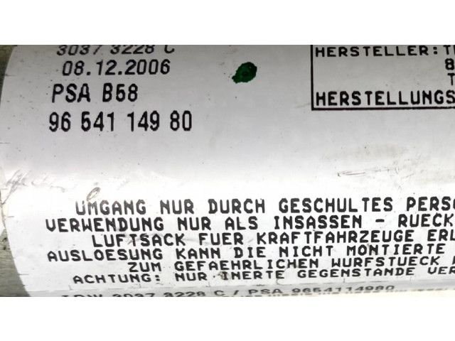 Боковая подушка безопасности 9654114980, 30373228C Citroen C4 I Picasso