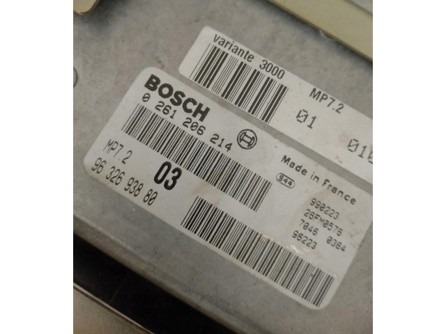 Блок управления двигателем Блок управления 0261206214 Peugeot 306