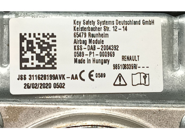 Подушка безопасности водителя 985709618R, 311628199AVK   Dacia Duster II