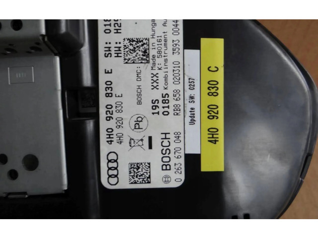 Панель приборов 4H0920830E, 4H0920830C Audi A8 S8 D4 4H