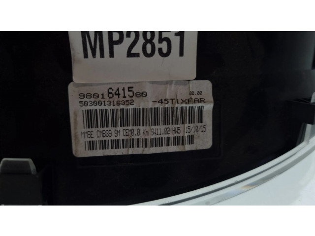 Přístrojová deska  Peugeot Expert 2015 9801641580, 503001316352  