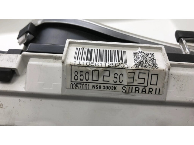 Панель приборов 85002SC350, 0357001 Subaru Forester SH