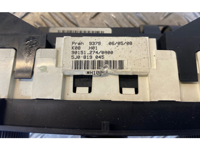 Блок управления климат-контролем 5J0819045, 901512740000   Skoda Fabia Mk2 (5J)