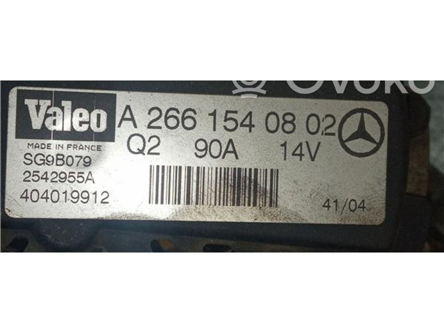 Генератор A2661540802, A2661540802   Mercedes-Benz A W169      
