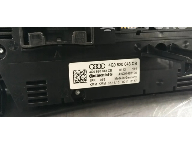 Блок управления климат-контролем 4G0820043CB Audi A6 S6 C7 4G