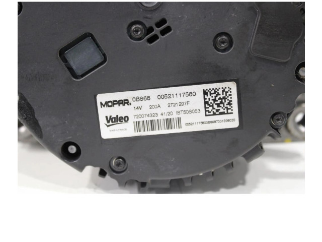 Генератор 00521117580 Lancia Ypsilon