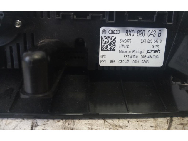 Блок управления климат-контролем 8X0820043, 8X0820043   Audi A1