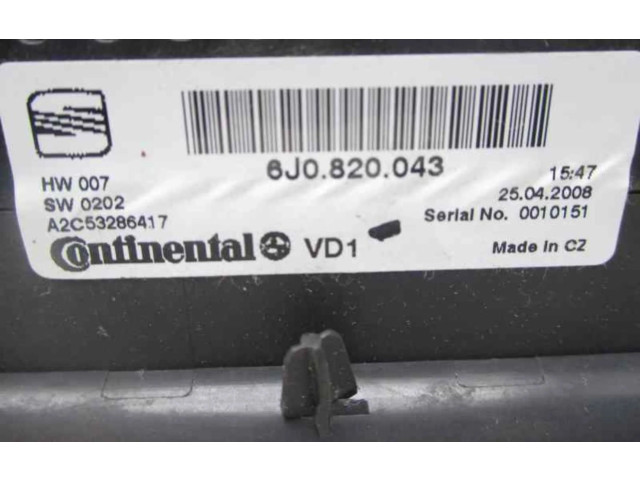 Блок управления климат-контролем 6J0820043   Seat Ibiza IV (6J,6P)