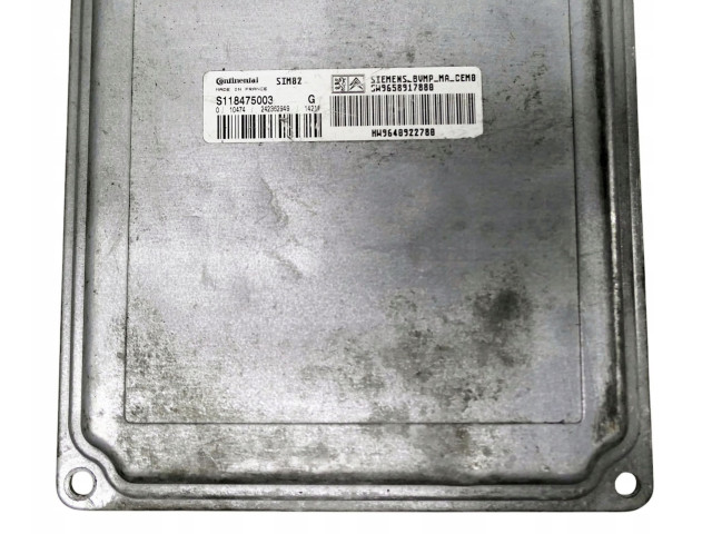 Řídící jednotka S118475003G, SW9658917880 Citroen C3 2008