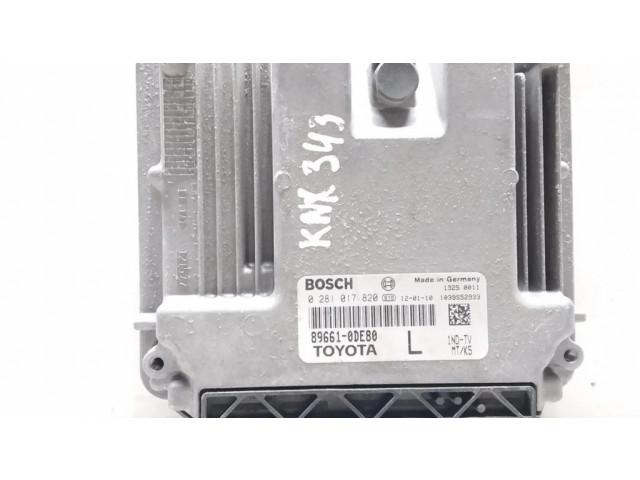Řídící jednotka 0281017820, 896610DE80 Toyota Yaris 2010