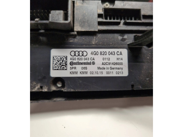 Блок управления климат-контролем 4G0820043CA, A2C91426000   Audi A6 Allroad C7