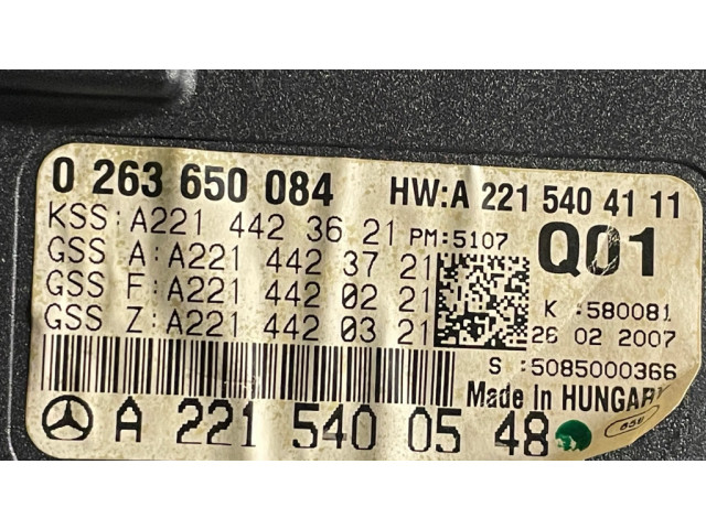 Přístrojová deska Mercedes-Benz S W221 2007 0263650084, A2215404111