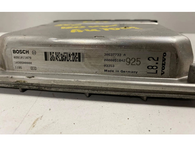 Блок управления двигателя 30637733A, 0281011078   Volvo S60