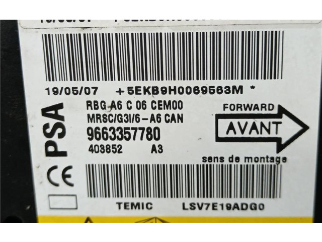 Блок подушек безопасности 9663357780, 0090019   Citroen C2