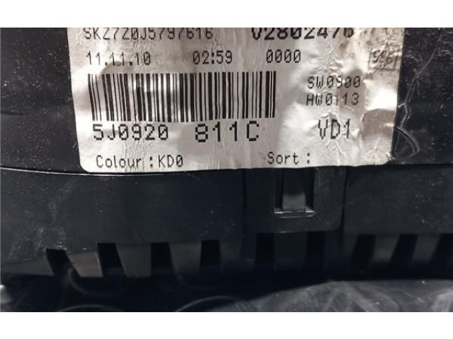Панель приборов 5J0920811C   Skoda Fabia Mk2 (5J)       