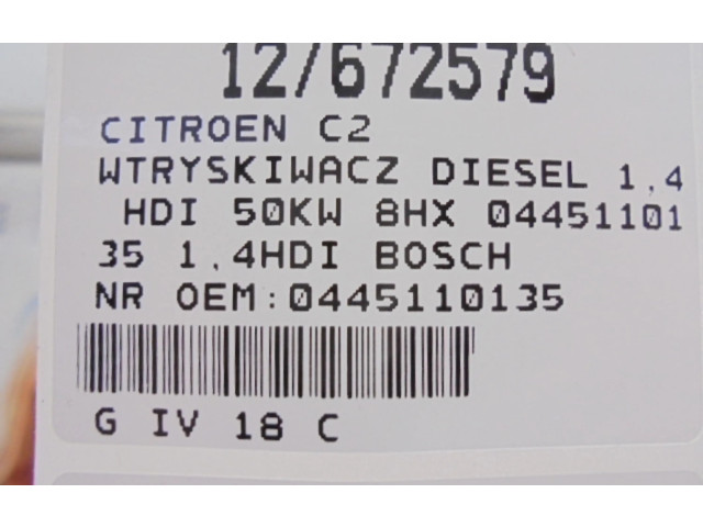 Форсунка 0445110135 Alpine C2 8HX