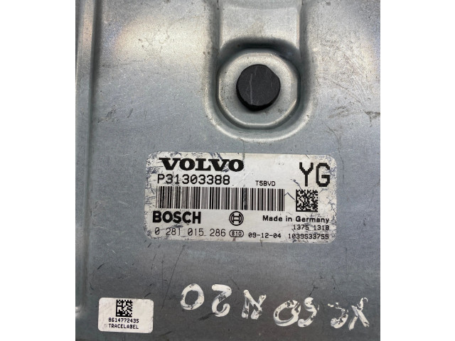 Блок управления двигателя P31303388, 0281015286 Volvo S80