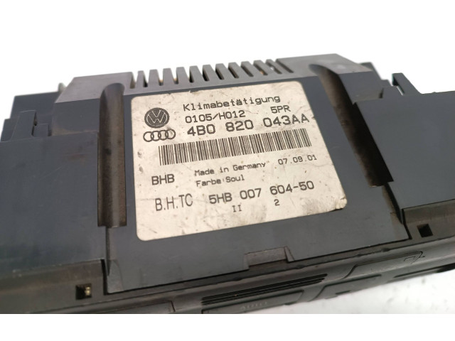 Блок управления климат-контролем 4B0820043AA, 5HB00760450   Audi A6 S6 C5 4B